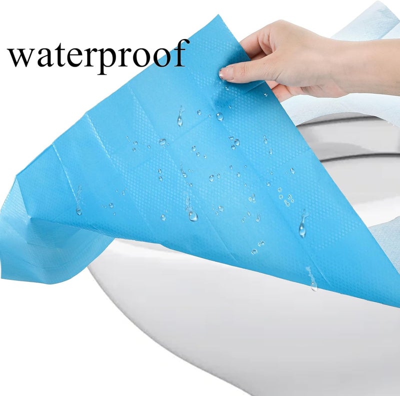 Tebery 100 Pack Toilet Seat Covers Disposable, Individually Wrapped Travel Toilet Cover, Extra Large Potty Seat Liners Portable, Waterproof Potty Training Shield for Public Restroom, Trip, Outdoors - Image 3